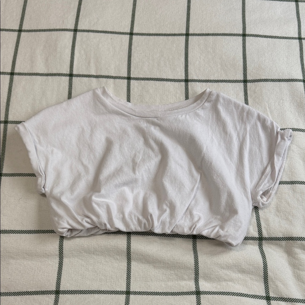 Casual White Cropped T-Shirt